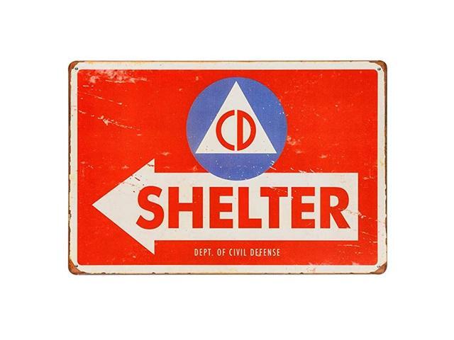 Vintage SHELTER Retro Tin Sign Home Pub Bar Decor Wall Decor Outdoor Poster WYB0082