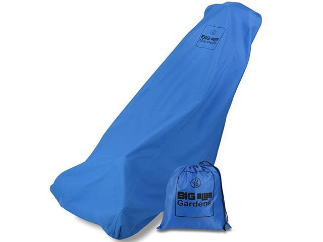 Premium Waterproof Lawn Mower Cover Heavy Duty 600D Marine Grade Fabric Universal Fit Weather Protection Drawstring Storage Bag Unique Blue Color
