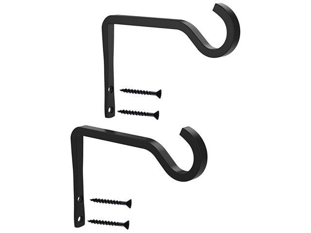 6 inch Decorative Iron Metal Wall Hook Plant Hanger Bracket Shepherds Hook Lantern Wall Hanger for Hanging Plants Outdoor Bird feeders Rustic Home