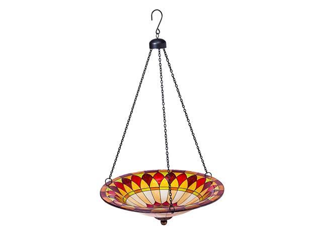 Colorful Hanging Glass Birdbath Tiffany