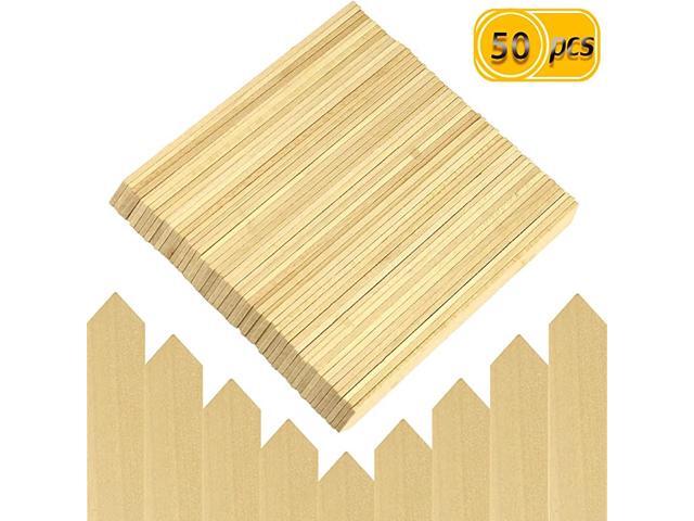 50PCS 6quot Wooden Garden and Sign Post Stakes Wood Stakes Plant Label Garden Plant Marker Signs Labels Tags for Field Potted Flower