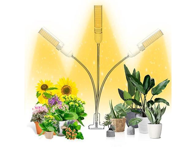 Grow Light Full Spectrum Grow Lamp Tri Head Gooseneck Plant Lights for Indoor Plants with Replaceable Bulb