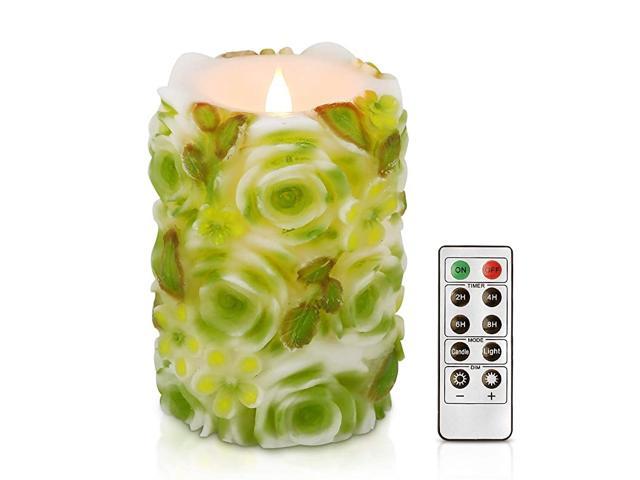 Mothers Day 3D LED Flickering Candle with Timer and Remote Control for Wife Girl Friend Women