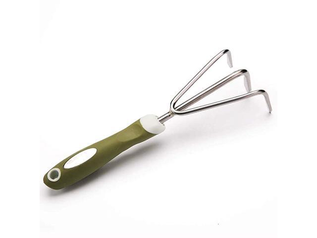 BendProof Small Hand Cultivator 1025quot L x 35quot W Stainless Steel Garden Hand Rake Tool 3 Claws PP amp TPR Ergonomic Soft Handle Grip NonSlip