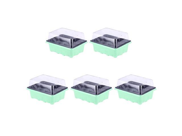 Seed Starter Kit 12 Cells Seedling Trays Gardening Germination Tray Plant Grow Kit with Humidity Dome for Gardening Propagation Bonsai Germination
