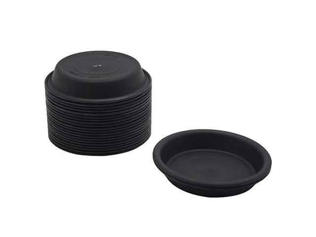 22 Pack 355 Inch Plastic Round Plant Pot Saucer Drip Tray for Indoor and Outdoor Plants Black