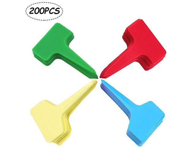 200 Pcs TType Labels PP Waterproof T Tag Reusable Multicolored Plant Markers Nursery Garden Labels Plant Tags39x24inch