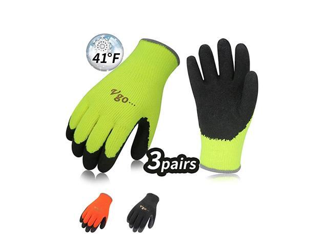 airs Foam Latex Coated Gardening and Work Gloves Size XL Black HighVis Orange amp Green RB6010