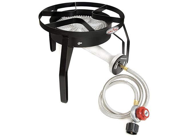 200 000 BTU Single Burner Outdoor Stove Propane Gas Cooker with Adjustable 020Psi Regulator amp Hose Perfect for Home Brewing Turkey Fry Outdoor