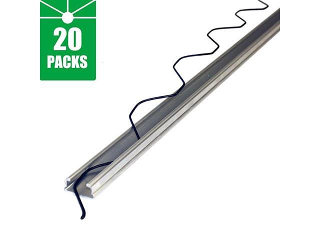 Wire amp UChannel for Greenhouse PVC Coated Spring Wire and Aluminum Lock Channel Farmer Greenhouse Poly Film or Shade Cloth Attachment System 20 Pack