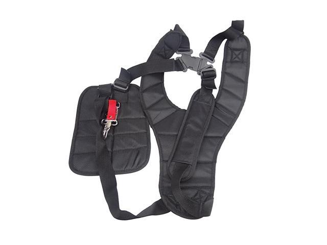 Black Comfort Strap Double ShoulderTrimmer Shoulder Strap for BrushcuttersTrimmersStrimmer Harness Garden Brush Cutter Lawn Mower Nylon Belt