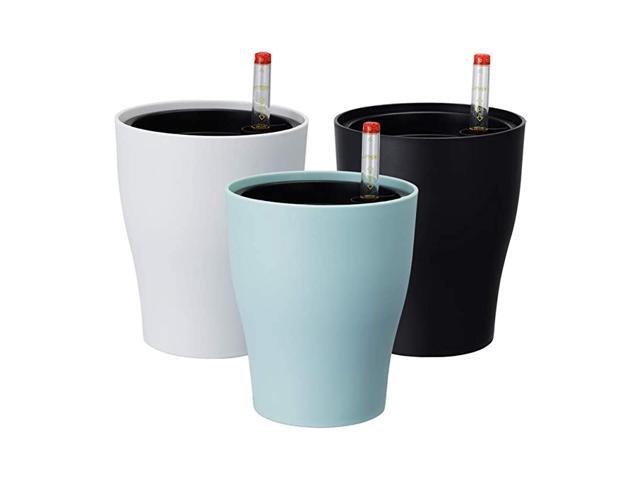 Self Watering Planter 3 Pack Decorative Planter Modern Garden Pot for Indoor Outdoor Plants Flowers Herbs Succulents S Mixed Color