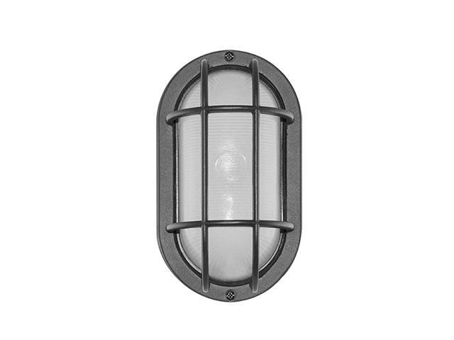 EOLWL13BK2050e Aluminum Housing Bulkhead Outdoor Integrated LED Wall Light Wet Rated 62 Watts 434 Lumens 5000K Cool White Energy Star 5 Year 50K