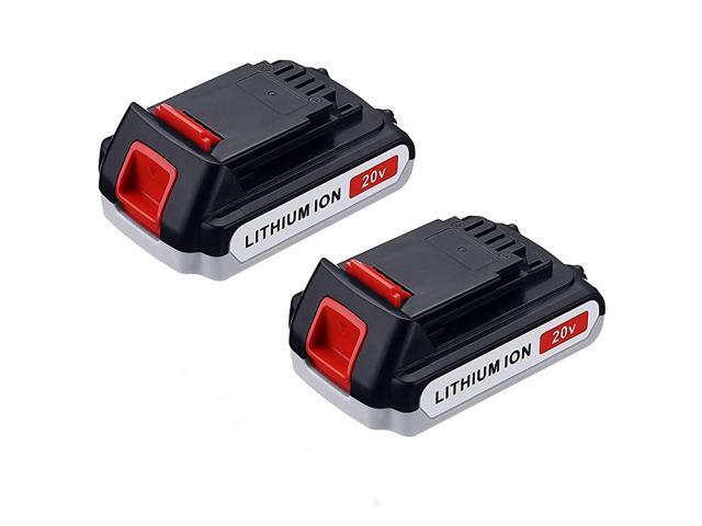 2 Pack LBXR20 Battery 2500mAh Replace for Black and Decker 20V Battery Max Lithium LB20 LBX20 LST220 LBXR2020OPE LBXR20B2 LB2X4020 Cordless Tool
