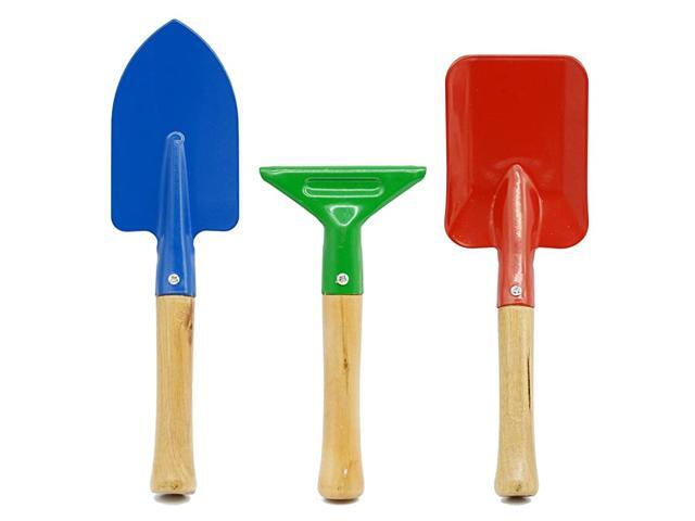 Kids Garden Tools Set Made of Metal with Sturdy Wooden Handle Safe amp Right Size for Children 8quot Long Bamboo Gardening Tools for Kids