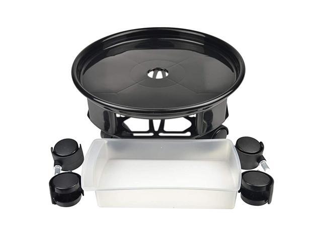 Pack 4quot Black Plant Caddy with Easy Moving Caster Wheels and a Water Container Round Movable Planter Dolly Trolley Tray Pallet Outdoor Indoor