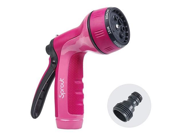 65125AMZ Metal Rear Trigger 7Pattern Nozzle with QuickConnect Product Adapter Bundle Raspberry Red