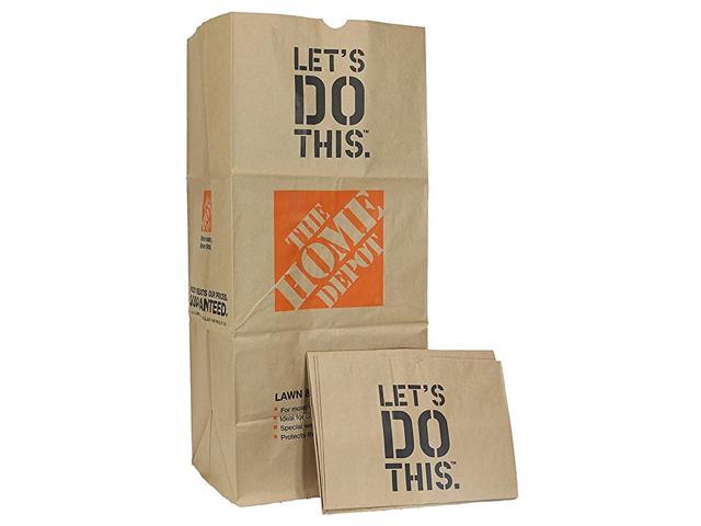 49022 Heavy Duty Brown Paper Lawn and Refuse Bags for Home and Garden 30 gal Pack of 5