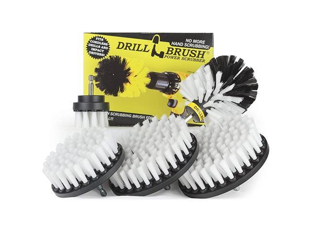 Boat Accessories Drill Brush Car Wash Kit Soft White Bristle Drill Brush Wheel Rim Brush Jet Ski Automotive Seat Carpet Interior Upholstery Vinyl
