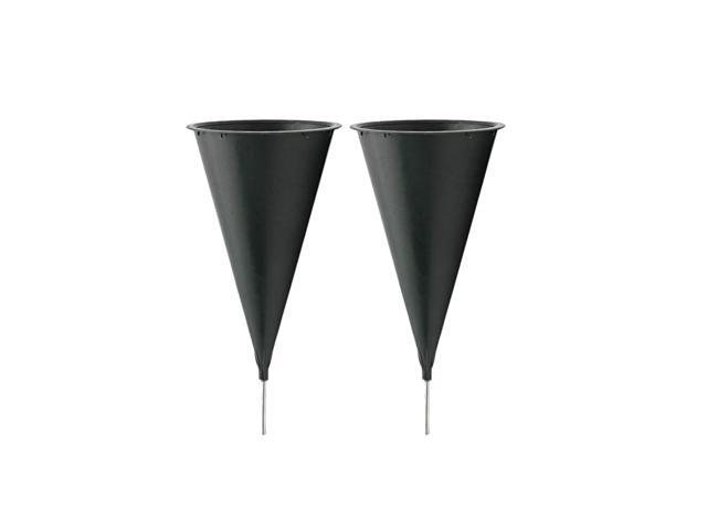 Cemetery Flower Vase Cone for Graveside Memorial with Metal Stake 2 Medium
