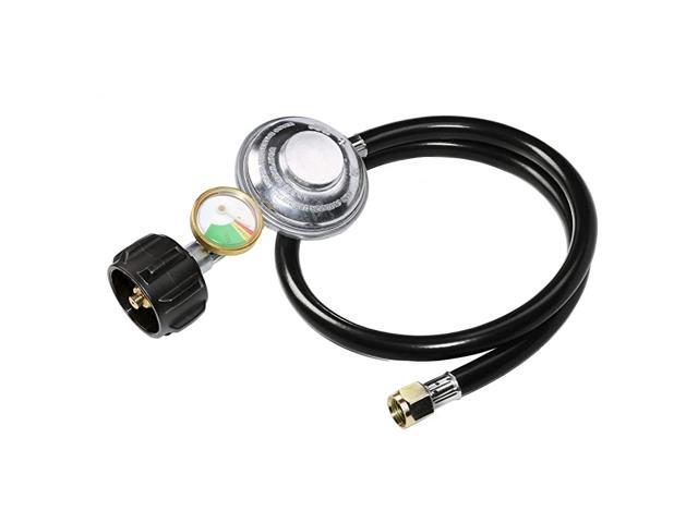 Feet Propane Regulator Hose with Propane Tank Gauge Universal Grill Regulator Replacement Parts QCC1 Hose and Regulator for Most LP Gas Grill