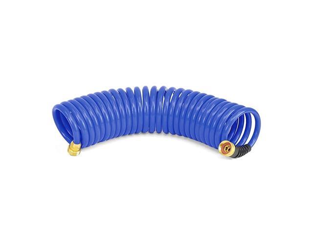 38 inch Self Coiling Garden RV Outdoor Water Hose 1500 Blue