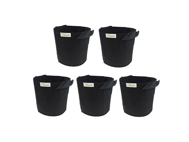 5Pack Grow Bag Fabric Pots with HandlesContainer Gardening Planter Pot for Tomatoes Fruit Vegetables Flowers and Plants 7Gallons wHandles
