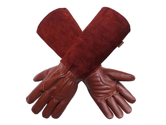 Gardening Gloves for WomenMen Rose Pruning Thorn amp Cut Proof Elbow Length Durable Cowhide Leather Garden Work Gloves for Pruning Cacti Rose and