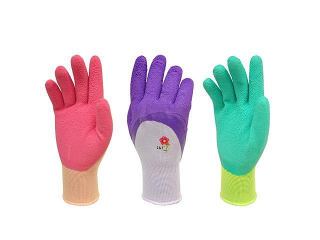 Gardening Gloves with Micro Foam Coating Garden Gloves Texture Grip s Work Gloves 3 Pair Pack Working Gloves For Weeding Digging Raking and Pruning