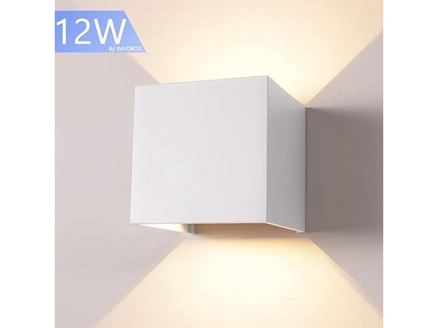 LED Aluminum Waterproof Wall Lamp12W 100277V 3000K Adjustable Outdoor Wall Light Warm Light 394quotWhiteWarm Light