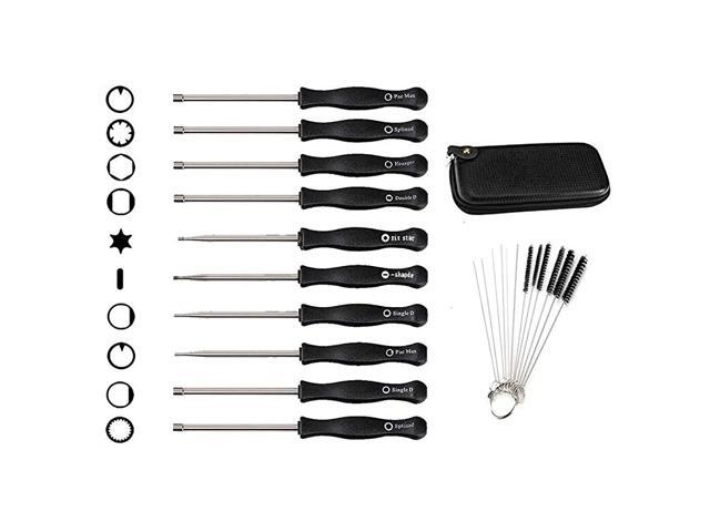 10 Pack Carburetor Adjustment Tool + Carrying Case + Cleaning Bursh for Common 2 Cycle Small Engine Echo STIHL Poulan Husqvarna MTD Ryobi Homelite