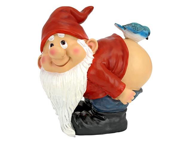 Loonie Moonie Bare Buttocks Garden Gnome Statue Medium 8 Inch Polyresin Full Color