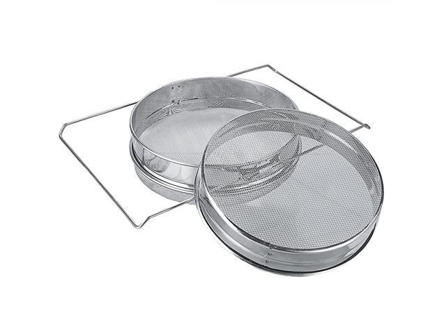 Stainless Steel Double Sieve Honey Strainer Beekeeping Equipment Mesh Filter Screen