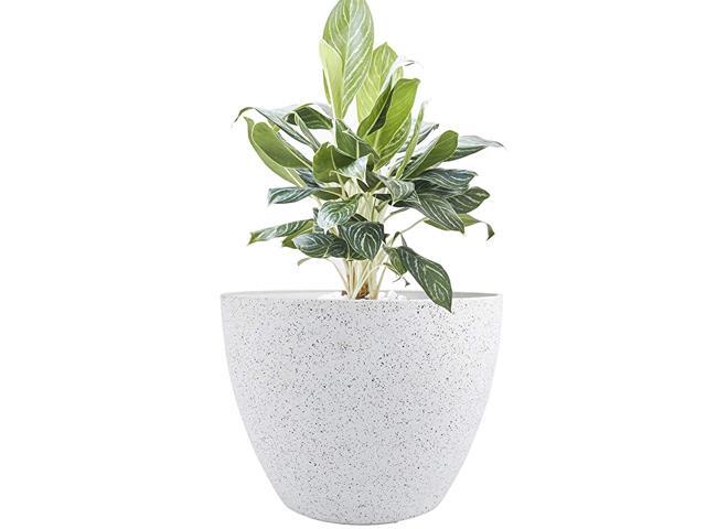 JOLIE MUSE Large Planter Pot Indoor Outdoor 142 Inch Tree Planter Flower Pot Planters Container with Drain Holes Speckled White