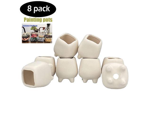 Succulent PotsPainting DIY Plants Pots24 inch Planter Pots for Age 4+Flower Pots IndoorampOutdoor Ceramic Plants Pots for Cactus with Drain