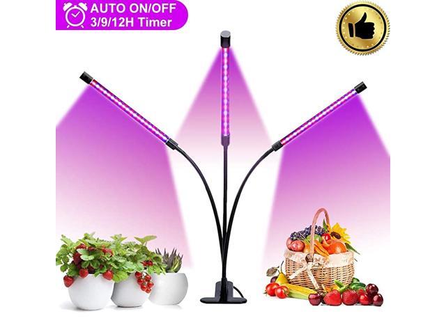 Led Plant Grow Lights for Indoor Plants LED Grow Lamp Bulbs Plant Lights Full Spectrum with Adjustable Neck Auto ON amp Off with 3612H Timer ClipOn
