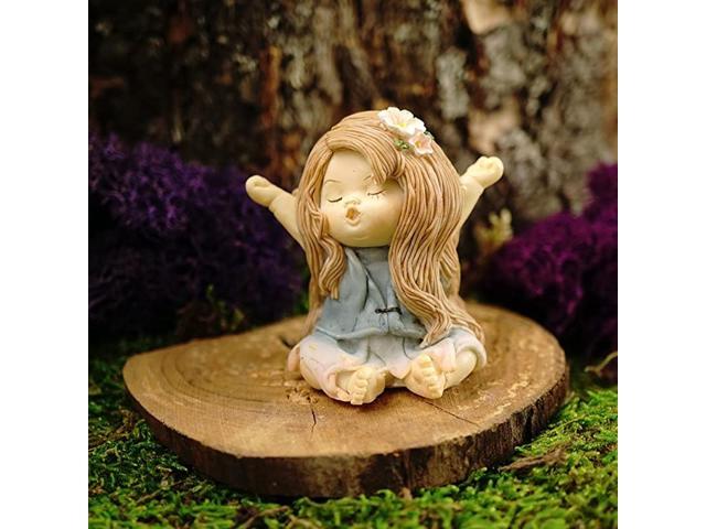 Miniature Fairy Garden and Terrarium Statue Little Fairy Yawning