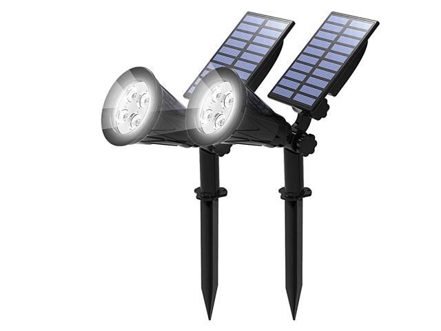 Solar Spotlights LED Solar Lights Outdoor Adjustable Landscape Wall Lights Auto Turn ONOff Waterproof Solar Wall Lights for Patio Garden Driveway