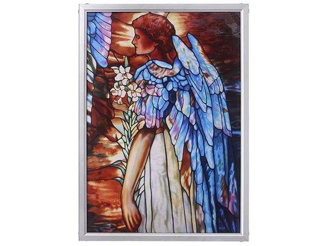 GM1011 Stained Glass Panel The Angel of Light Stained Glass Window Hangings Art Glass Window Treatments