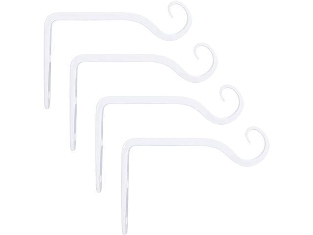Wall Hook Hanging Plant Bracket Decorative Straight Plant Hanger for Bird Feeders Planters Lanterns Wind Chimes Indoor Outdoor 4 Pack6 inchWhite