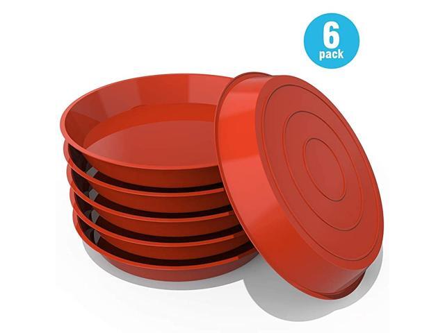 6 Pack Plant Saucer 4 6 8 10 12 Inch Durable Plant Tray Flower Pot Saucer Round Pallets for Indoors and Outdoor Plant Container Accessories 6 Inch Red