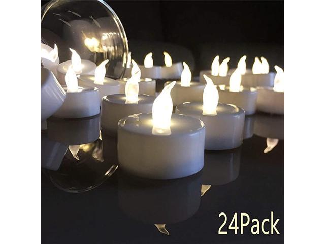 24pcs Purple Flameless Tea Lights CandlesPumkin LED Tea Lights Candles Colors Flameless Tea LightsBattery Operated Fake CandlesDecoration for