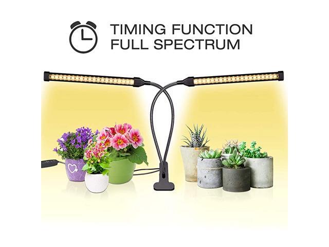 Grow Light Auto ON amp Off Every Day Full Spectrum Sunlike Grow Lamp with 3912H Timer Adjustable Gooseneck 10 Dimmable Levelsamp3 Switch Modes for