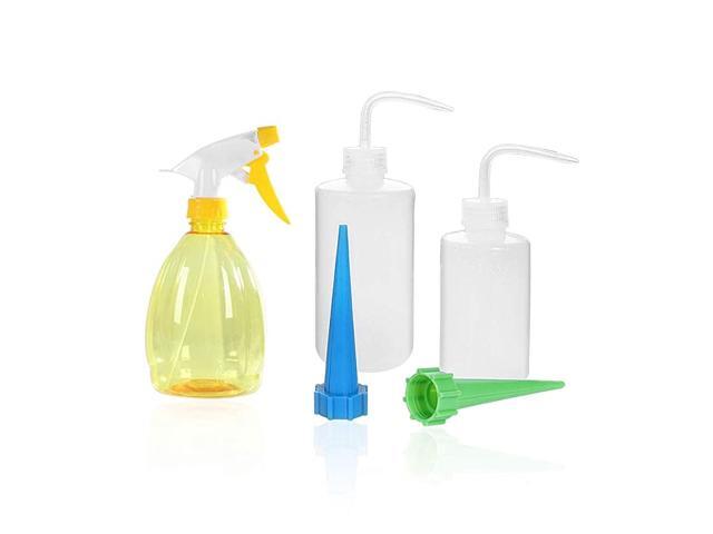 Watering Bottles Set 5 PCS Gardening Self Irrigation Water Bottle Kit Including Watering Cans Spikes and Spray Bottle for Succulent Plant Flower