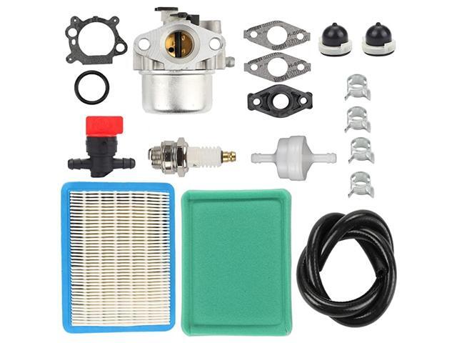 Carburetor Tuneup kit with Air Fuel Filter Line Shutoff Valve for 794304 796707 799866 790845 799871 Craftsman Toro