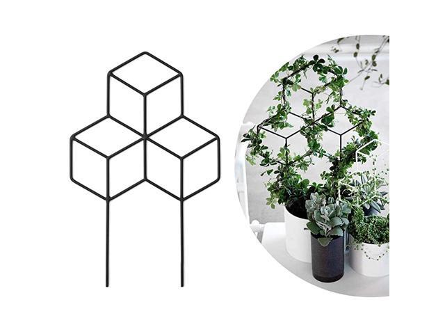 Metal Trellis LatticeShaped Plant Trellis for DIY Potted Climbing Plants Support Flower Vegetables Rose Vine Pea Ivy Cucumbers Iron Metal
