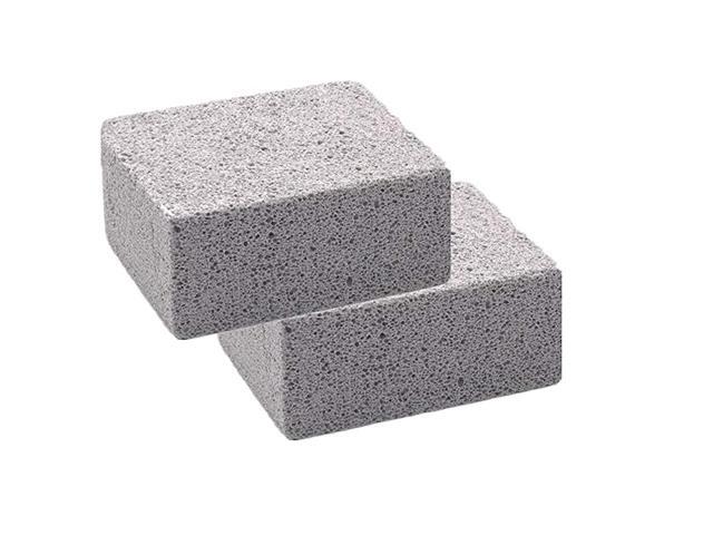 Grill Cleaning Brick 2 Pack Ecological Odorless Grill Cleaning Blocks DeScaling Grill Stones Griddle Brick for Cleaning Barbecue Grills