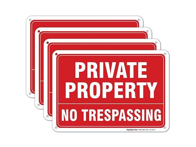 No Trespassing Signs Private Property Private Fence Sign 10 x 7 Heavy 040 Aluminum UV Protected IndoorOutdoor Use Metal WeatherFade Resistant Made