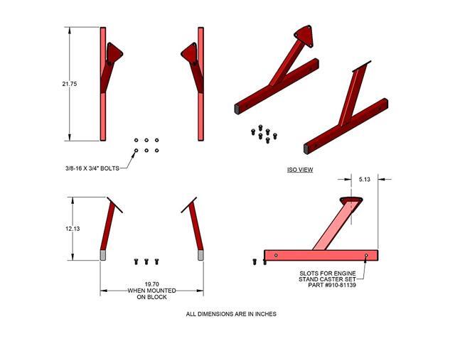 Chevy V8 Engine Storage Stands