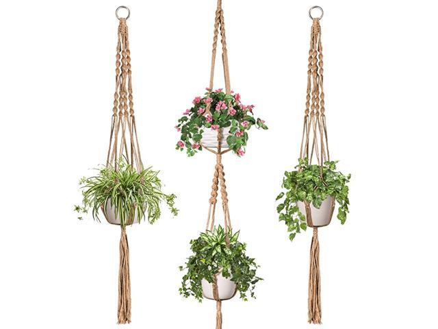 Macrame Plant Hangers Set of 3 Handmade Indoor Outdoor Hanging Planter Plant Holder Modern Boho Home Decor